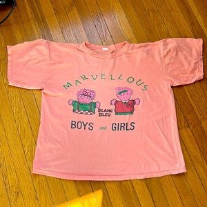 Vintage Blanc Bleu T-shirt